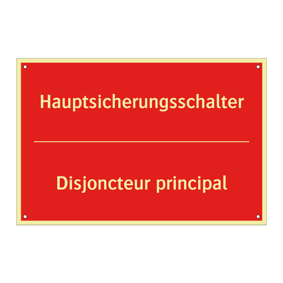 Hauptsicherungsschalter - Disjoncteur principal