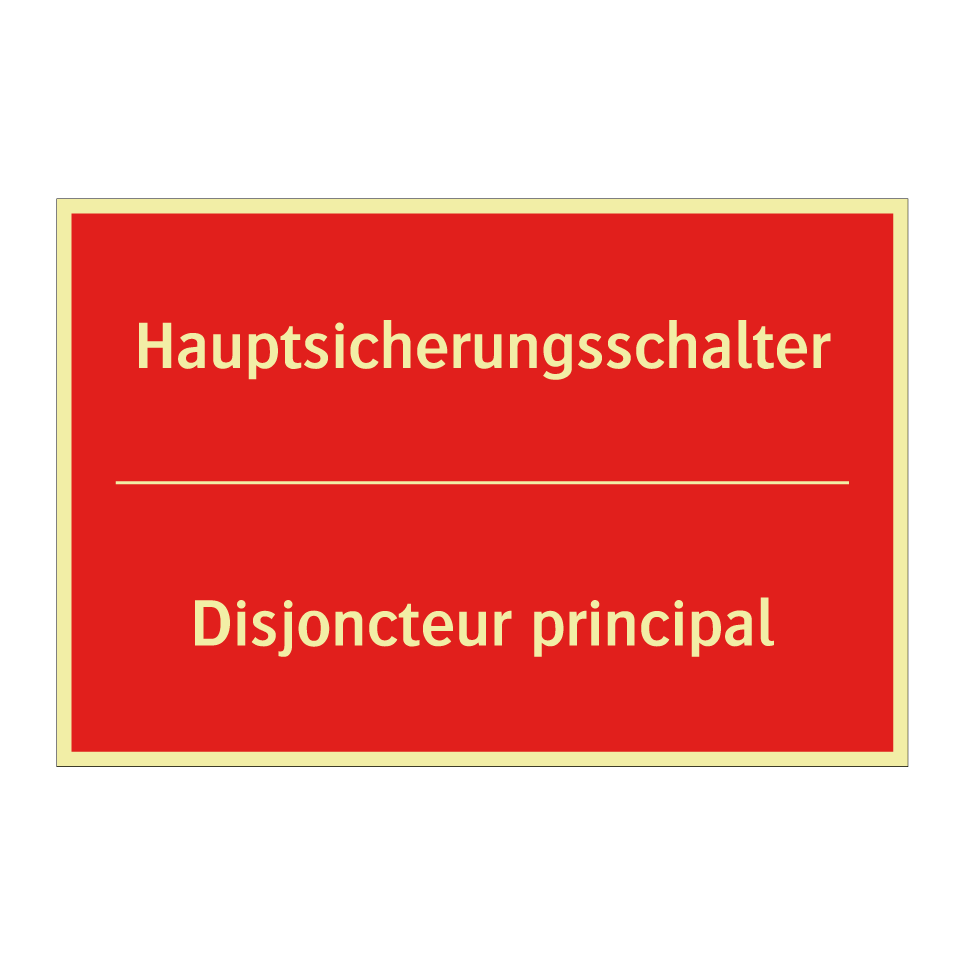 Hauptsicherungsschalter - Disjoncteur principal