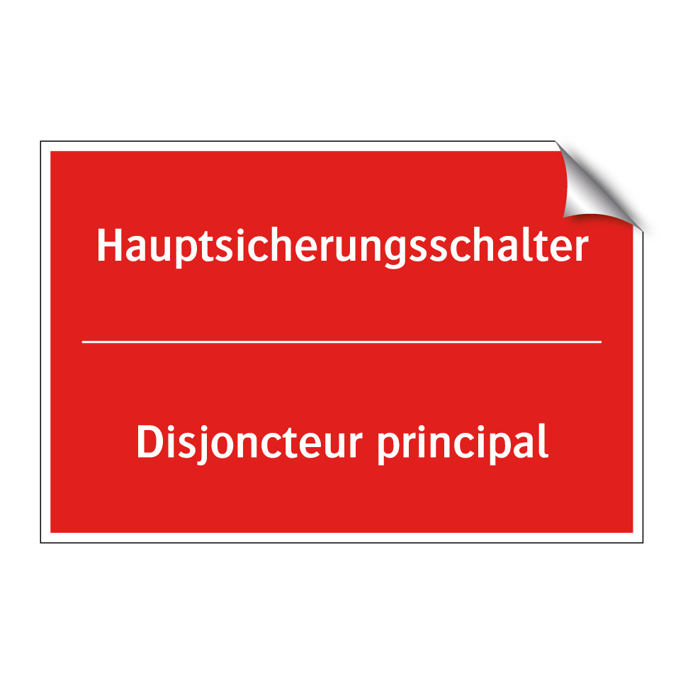 Hauptsicherungsschalter - Disjoncteur principal