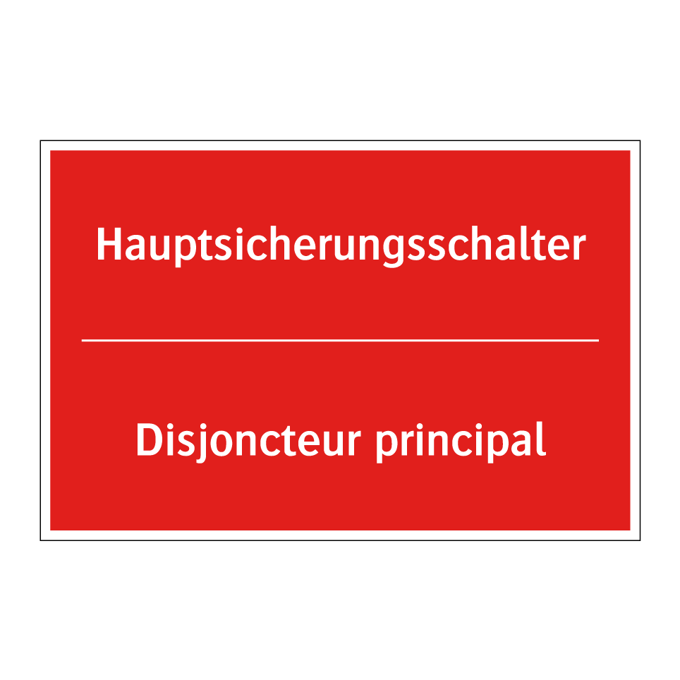 Hauptsicherungsschalter - Disjoncteur principal