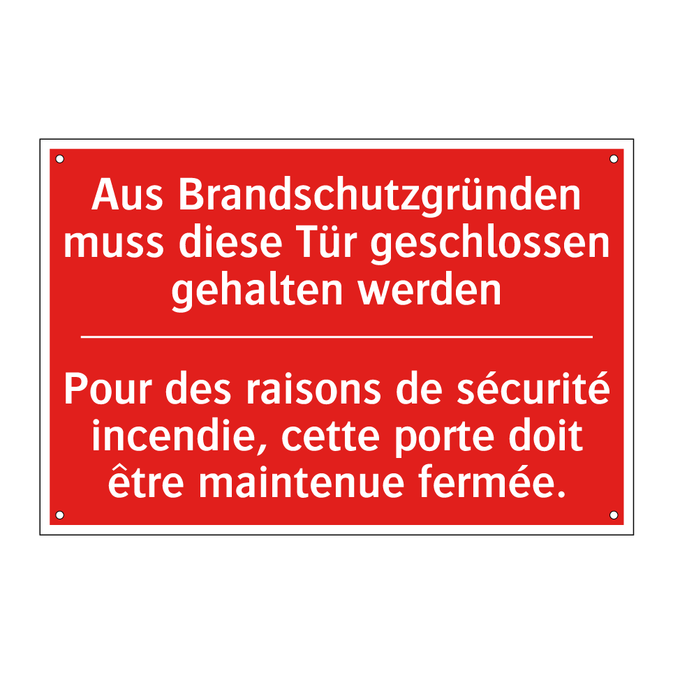 Aus Brandschutzgründen muss diese  /.../ - Pour des raisons de sécurité incendie,  /.../