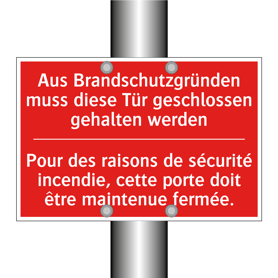 Aus Brandschutzgründen muss diese  /.../ - Pour des raisons de sécurité incendie,  /.../