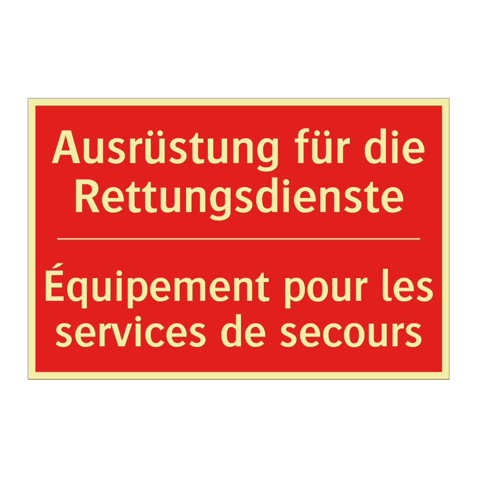Ausrüstung für die Rettungsdienste /.../ - Équipement pour les services de  /.../