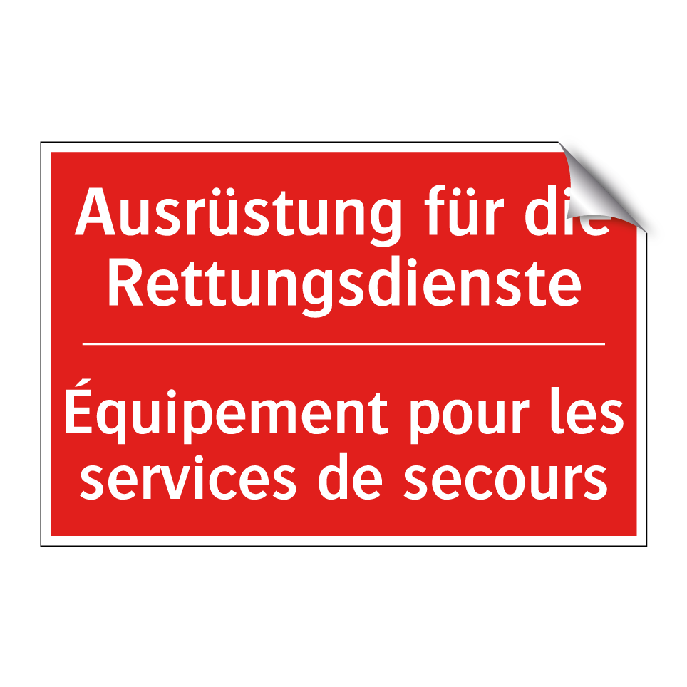 Ausrüstung für die Rettungsdienste /.../ - Équipement pour les services de  /.../