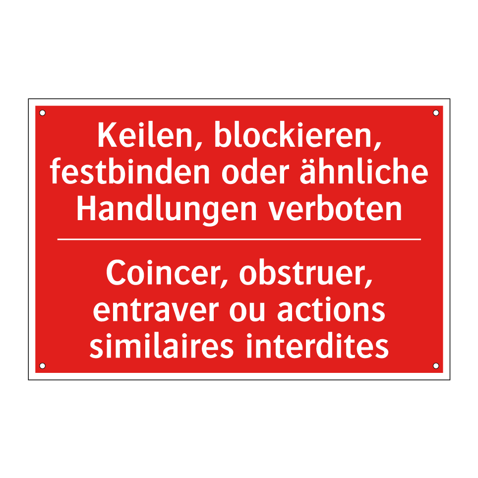 Keilen, blockieren, festbinden  /.../ - Coincer, obstruer, entraver ou  /.../