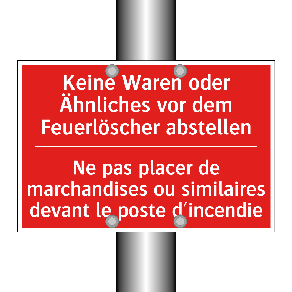 Keine Waren oder Ähnliches vor  /.../ - Ne pas placer de marchandises  /.../