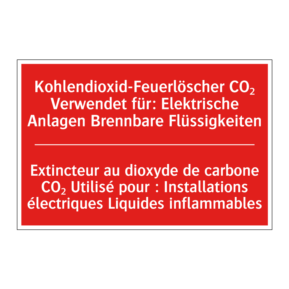 Kohlendioxid-Feuerlöscher CO₂  /.../ - Extincteur au dioxyde de carbone  /.../