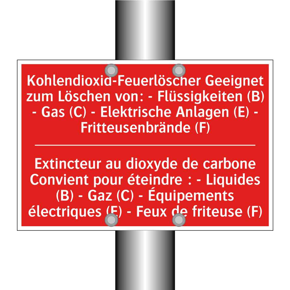 Kohlendioxid-Feuerlöscher Geeignet  /.../ - Extincteur au dioxyde de carbone  /.../