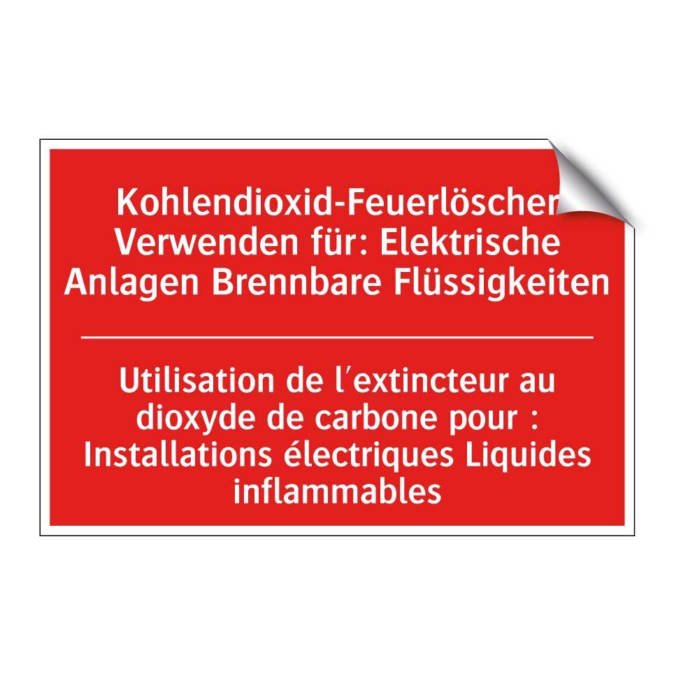 Kohlendioxid-Feuerlöscher Verwenden  /.../ - Utilisation de l'extincteur au  /.../