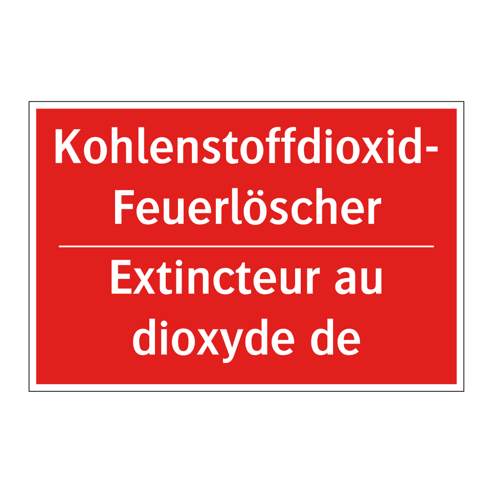 Kohlenstoffdioxid-Feuerlöscher - Extincteur au dioxyde de carbone /.../