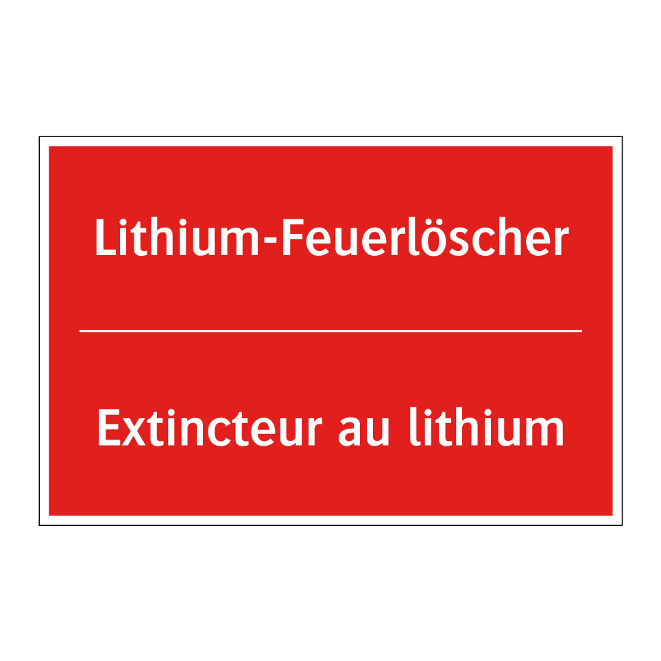 Lithium-Feuerlöscher - Extincteur au lithium