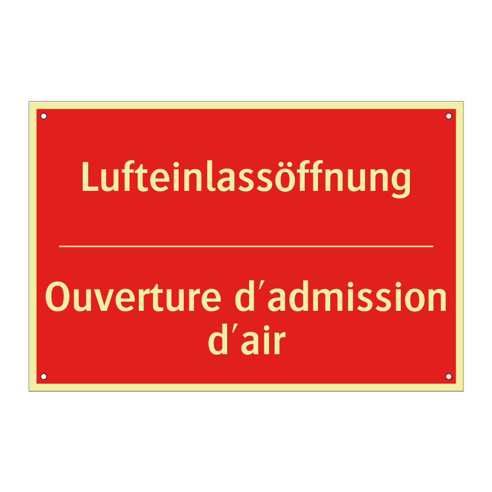 Lufteinlassöffnung - Ouverture d'admission d'air