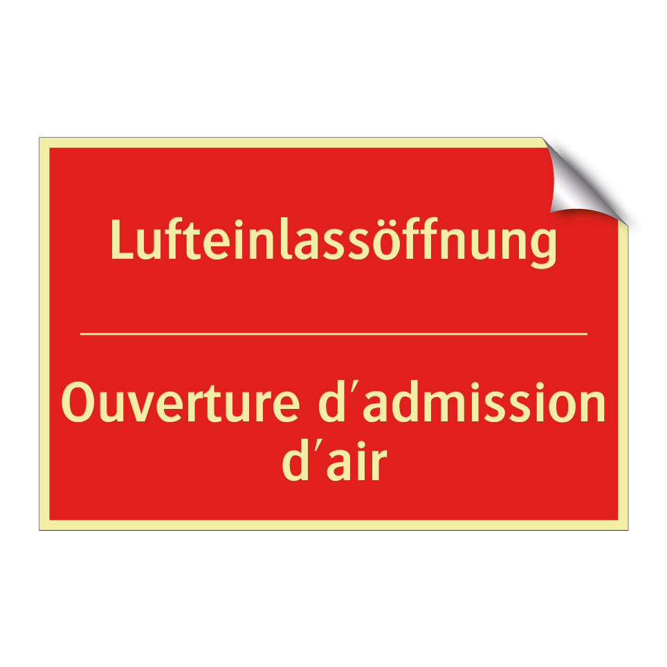 Lufteinlassöffnung - Ouverture d'admission d'air