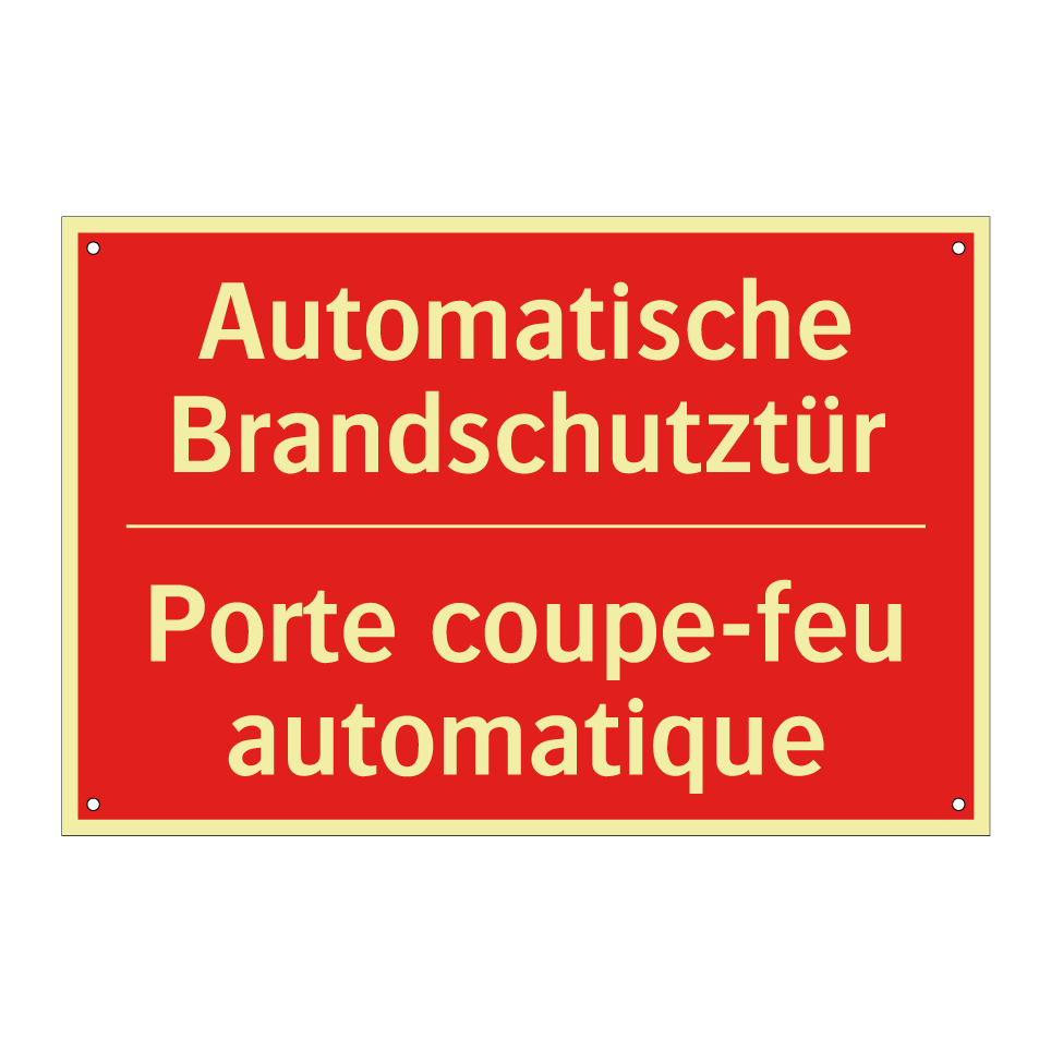 Automatische Brandschutztür - Porte coupe-feu automatique