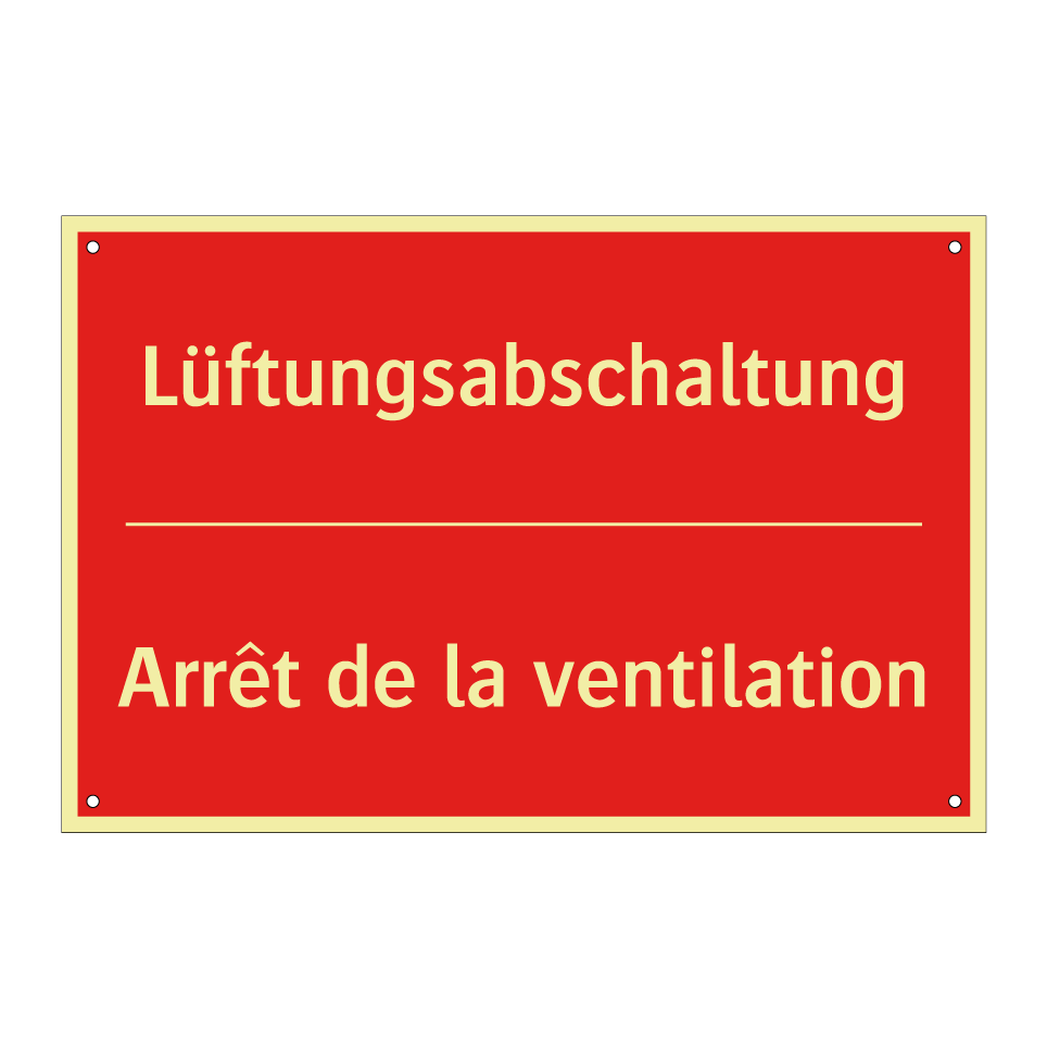 Lüftungsabschaltung - Arrêt de la ventilation