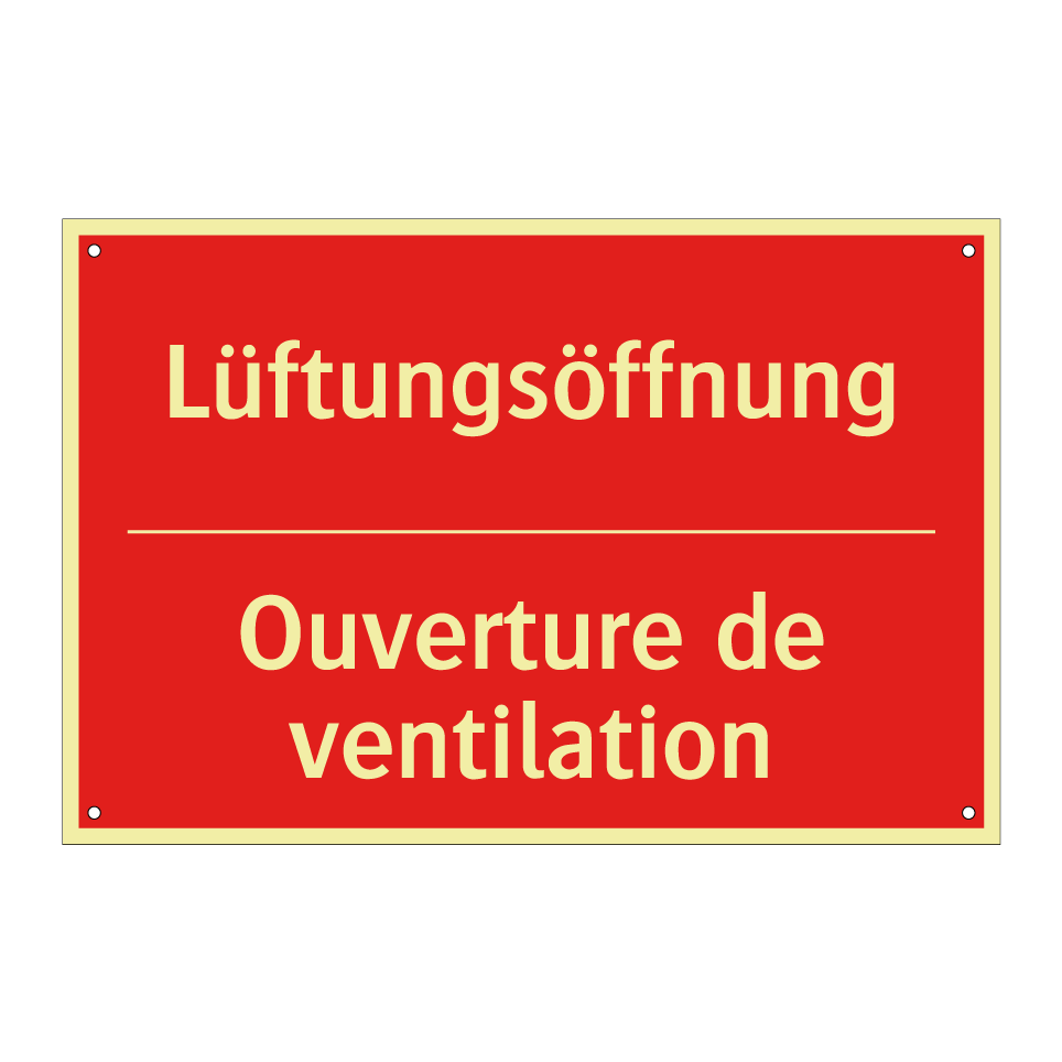 Lüftungsöffnung - Ouverture de ventilation