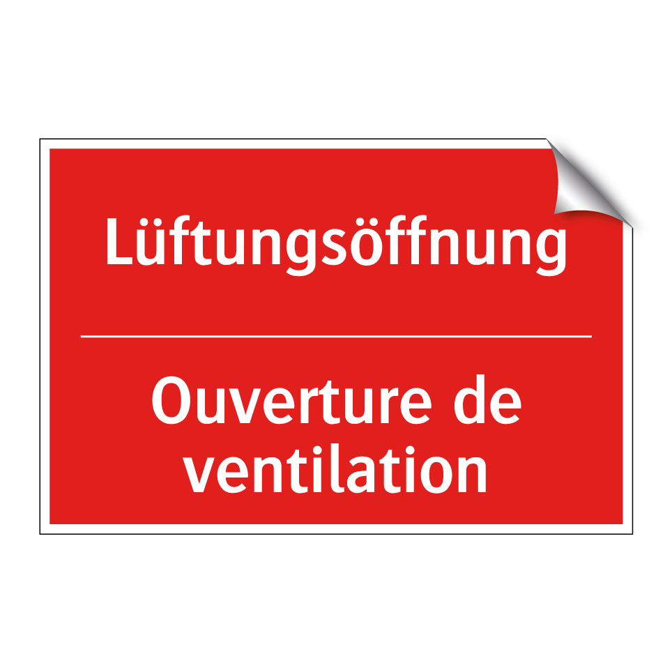 Lüftungsöffnung - Ouverture de ventilation