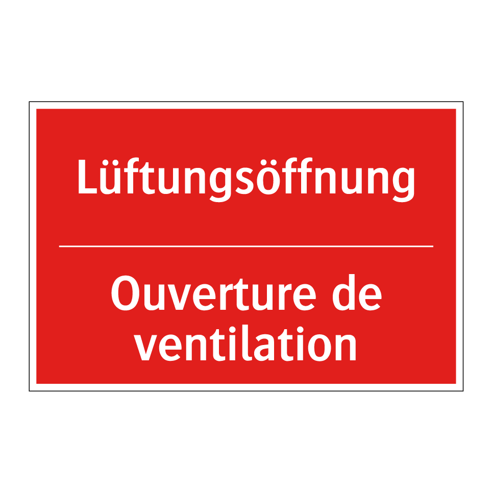 Lüftungsöffnung - Ouverture de ventilation