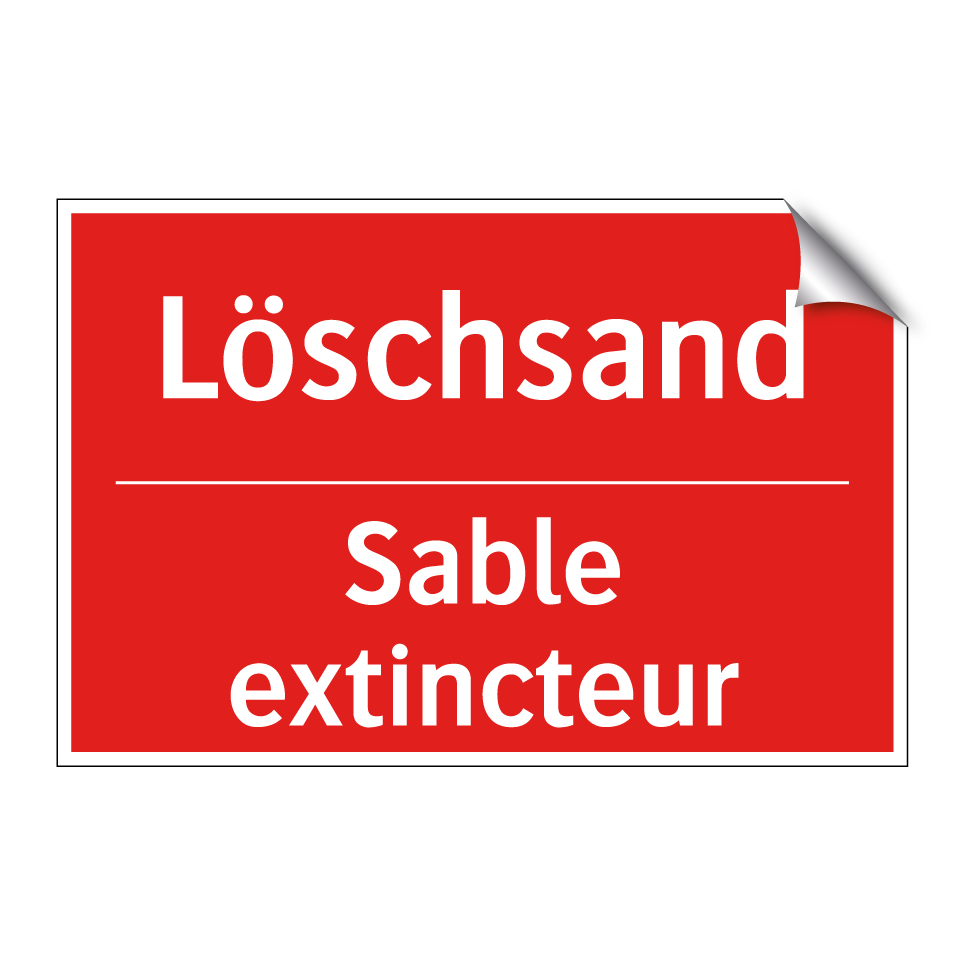 Löschsand - Sable extincteur