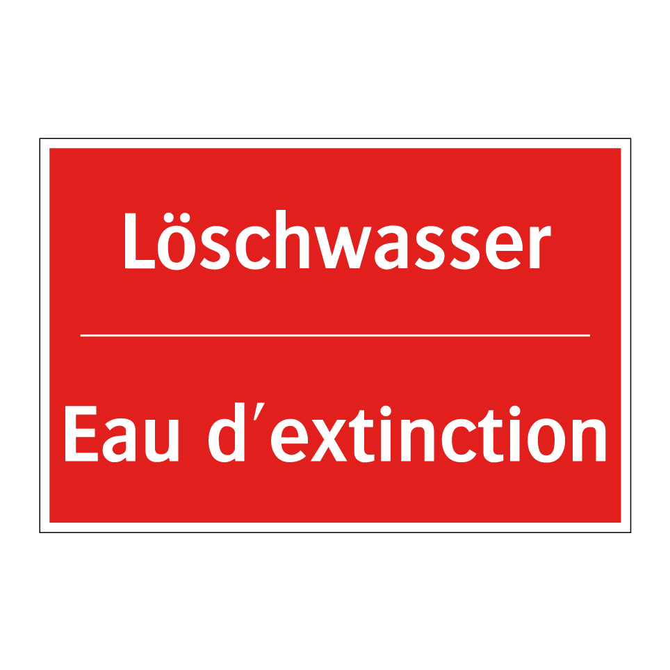 Löschwasser - Eau d'extinction