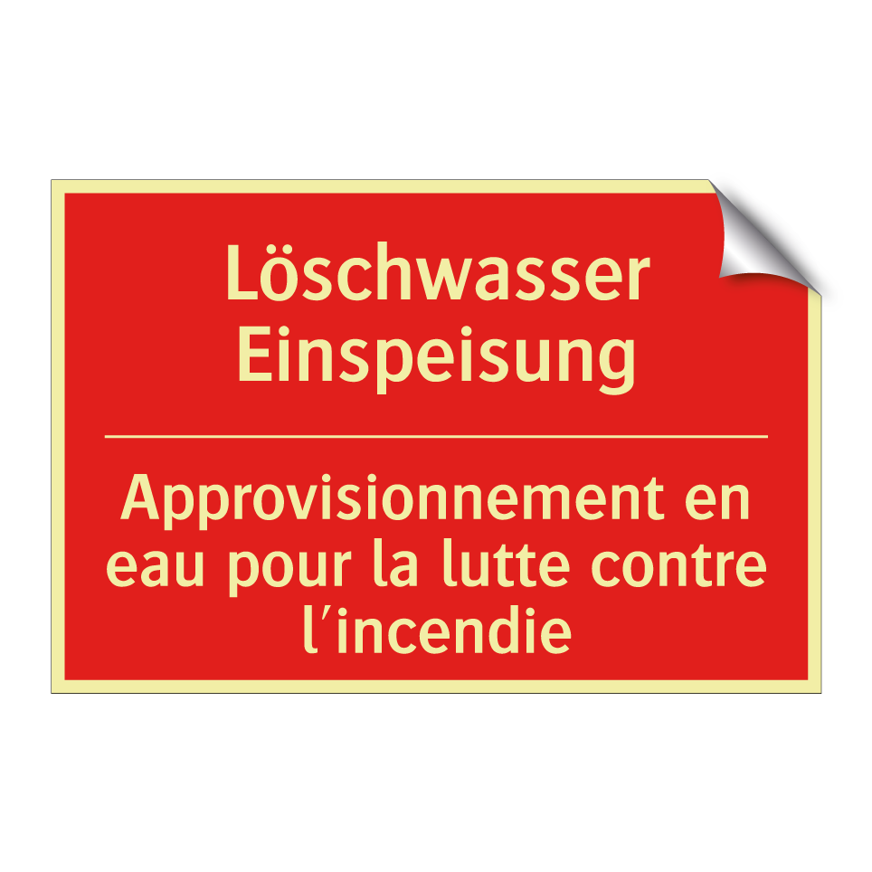 Löschwasser Einspeisung - Approvisionnement en eau pour  /.../