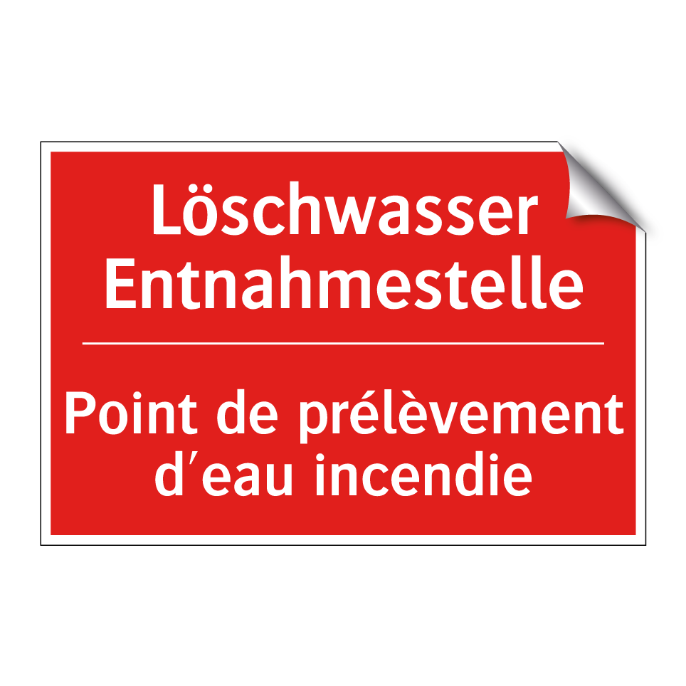 Löschwasser Entnahmestelle - Point de prélèvement d'eau incendie /.../