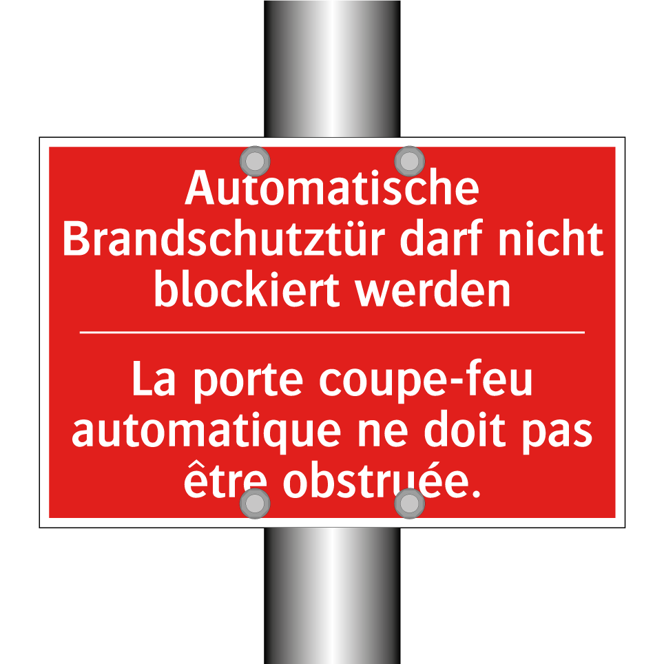 Automatische Brandschutztür darf  /.../ - La porte coupe-feu automatique  /.../