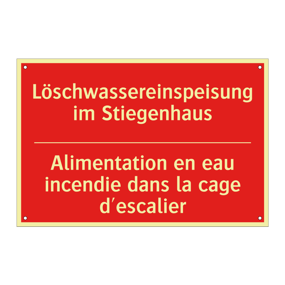 Löschwassereinspeisung im Stiegenhaus /.../ - Alimentation en eau incendie dans  /.../