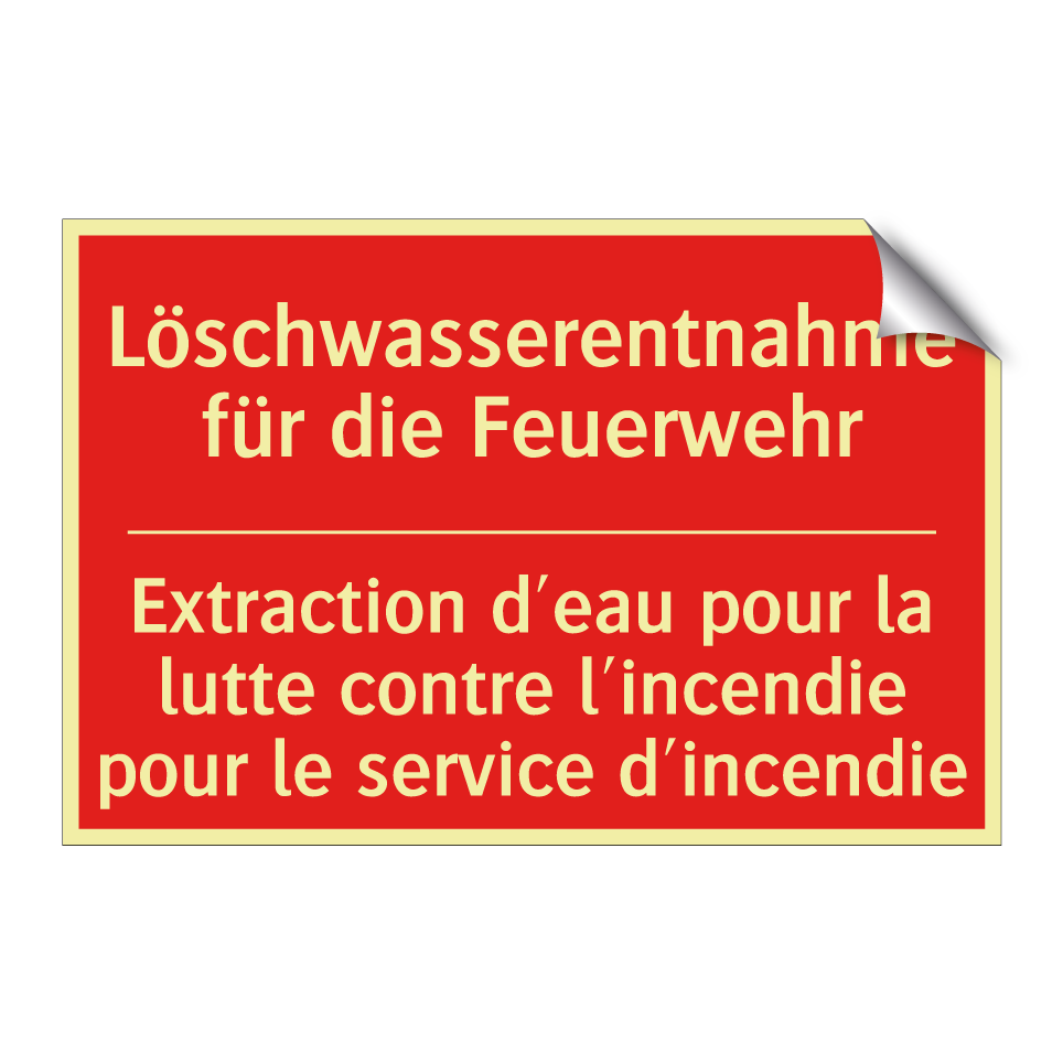 Löschwasserentnahme für die Feuerwehr /.../ - Extraction d'eau pour la lutte  /.../