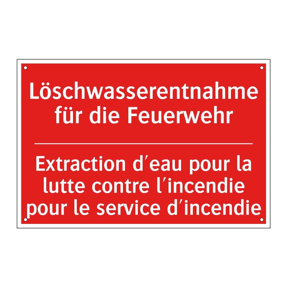 Löschwasserentnahme für die Feuerwehr /.../ - Extraction d'eau pour la lutte  /.../