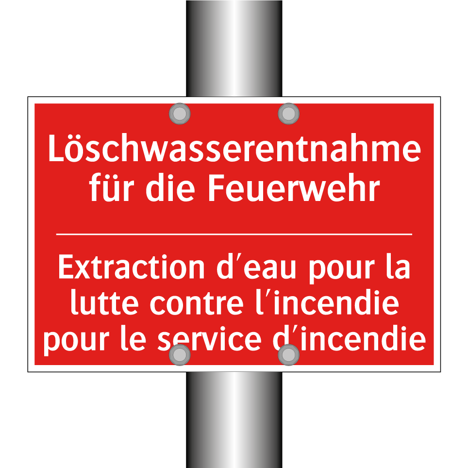 Löschwasserentnahme für die Feuerwehr /.../ - Extraction d'eau pour la lutte  /.../