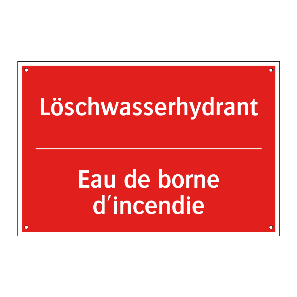 Löschwasserhydrant - Eau de borne d'incendie