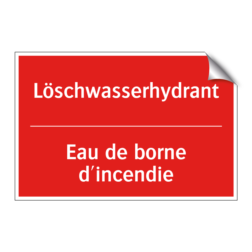 Löschwasserhydrant - Eau de borne d'incendie
