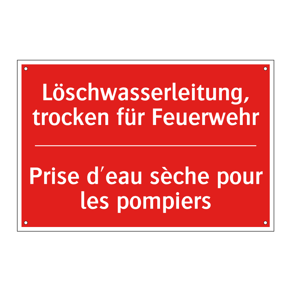 Löschwasserleitung, trocken für  /.../ - Prise d'eau sèche pour les pompiers /.../