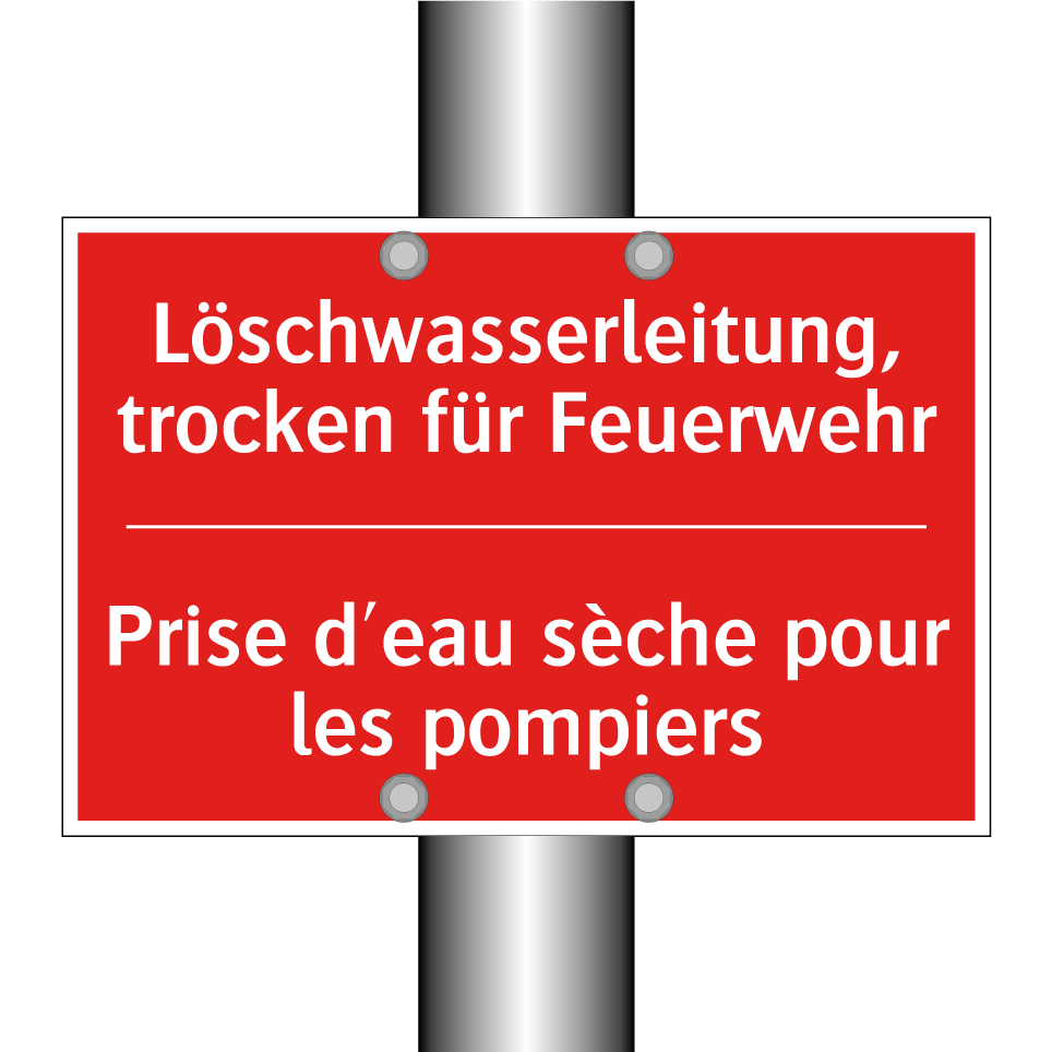Löschwasserleitung, trocken für  /.../ - Prise d'eau sèche pour les pompiers /.../