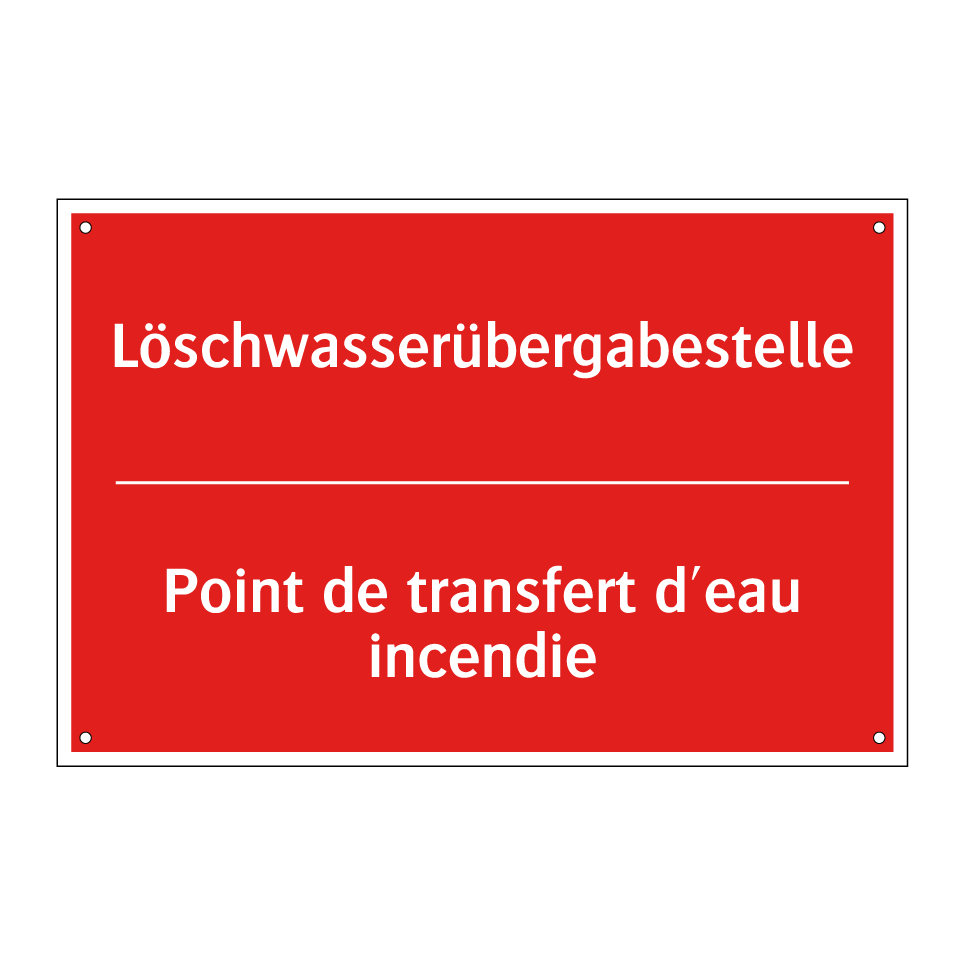 Löschwasserübergabestelle - Point de transfert d'eau incendie /.../