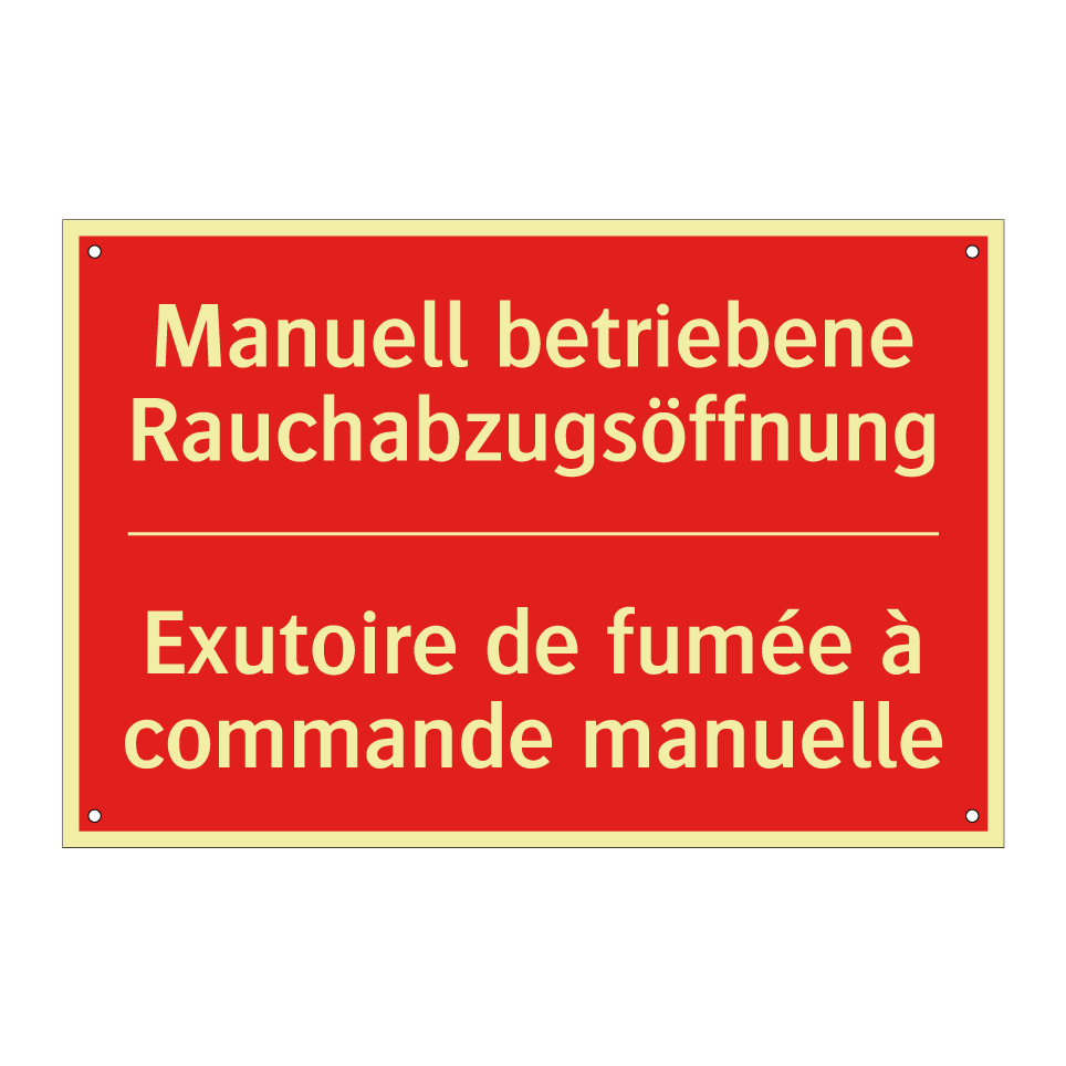 Manuell betriebene Rauchabzugsöffnung /.../ - Exutoire de fumée à commande manuelle /.../