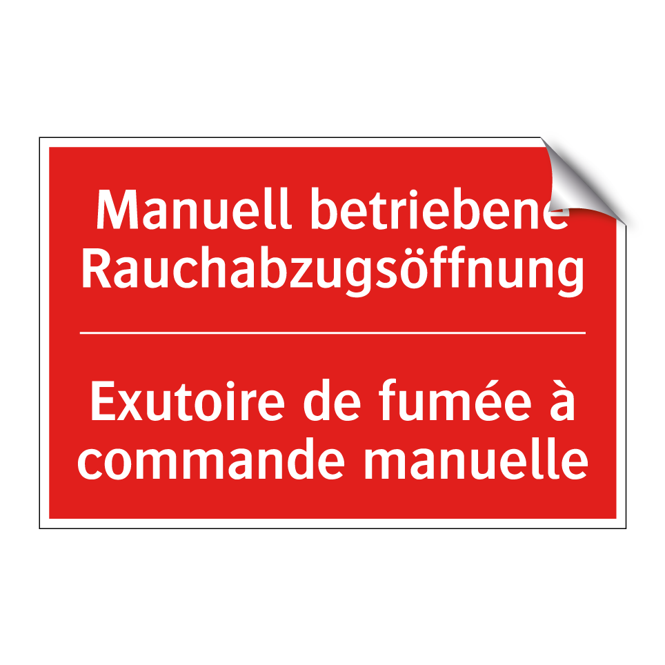 Manuell betriebene Rauchabzugsöffnung /.../ - Exutoire de fumée à commande manuelle /.../