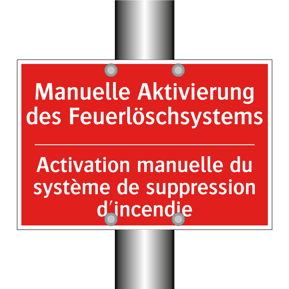 Manuelle Aktivierung des Feuerlöschsystems /.../ - Activation manuelle du système  /.../