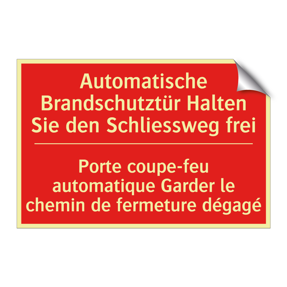 Automatische Brandschutztür Halten  /.../ - Porte coupe-feu automatique Garder  /.../