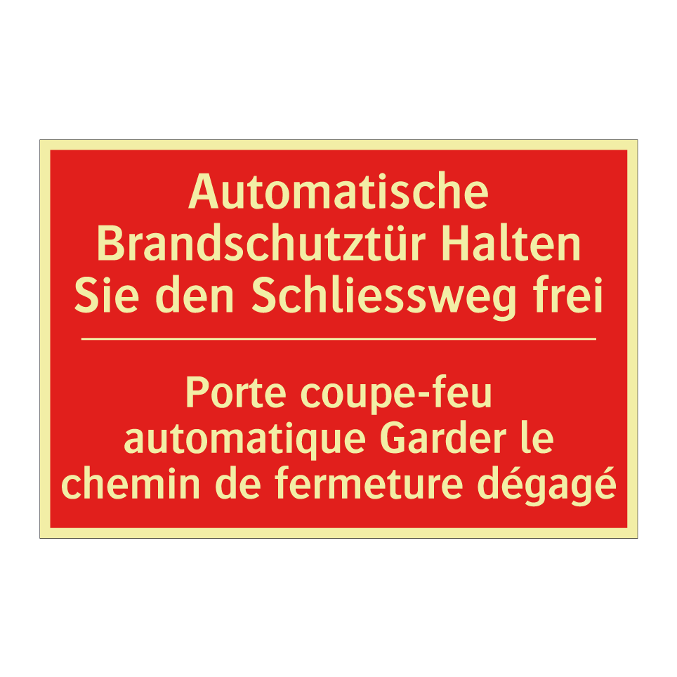 Automatische Brandschutztür Halten  /.../ - Porte coupe-feu automatique Garder  /.../