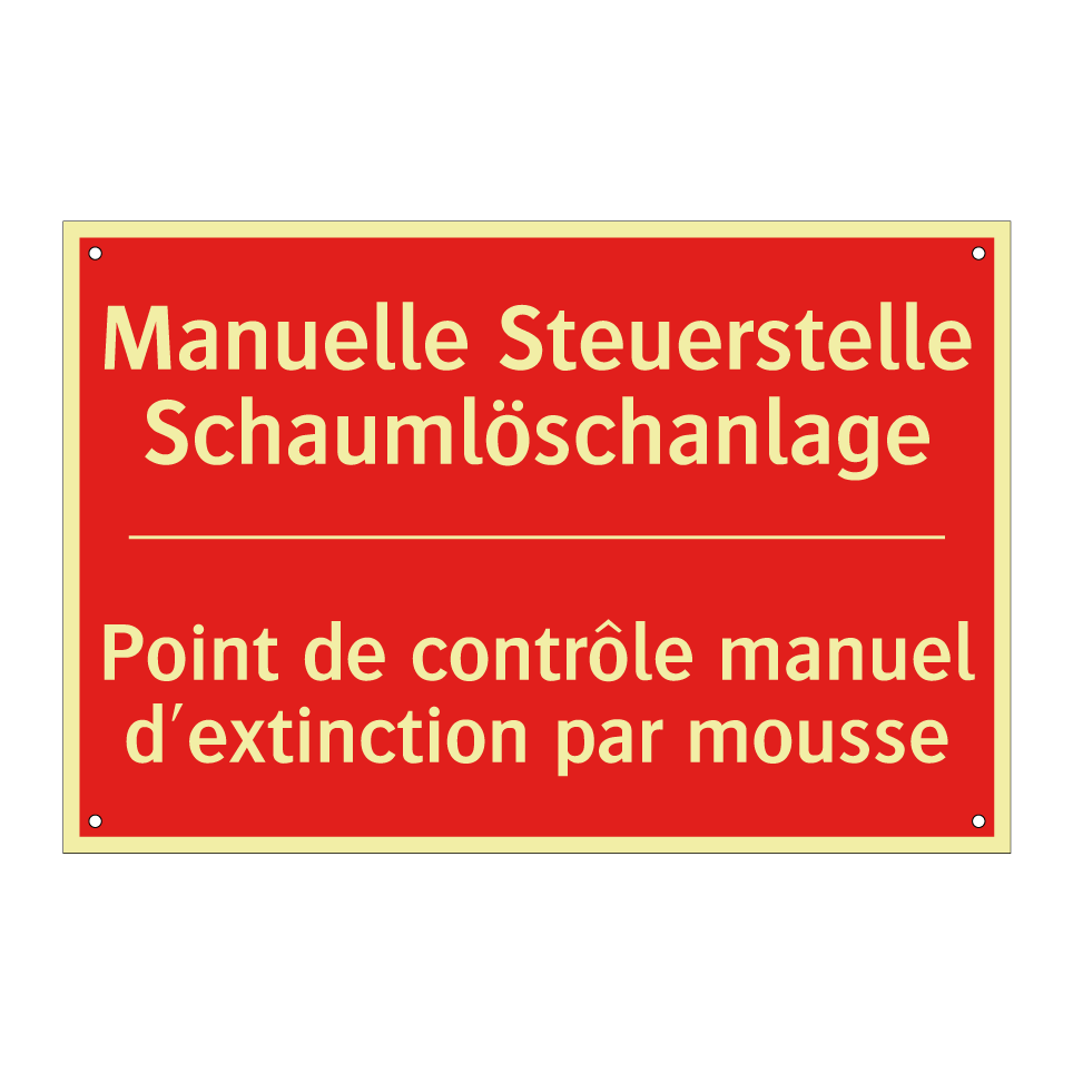 Manuelle Steuerstelle Schaumlöschanlage /.../ - Point de contrôle manuel d'extinction  /.../