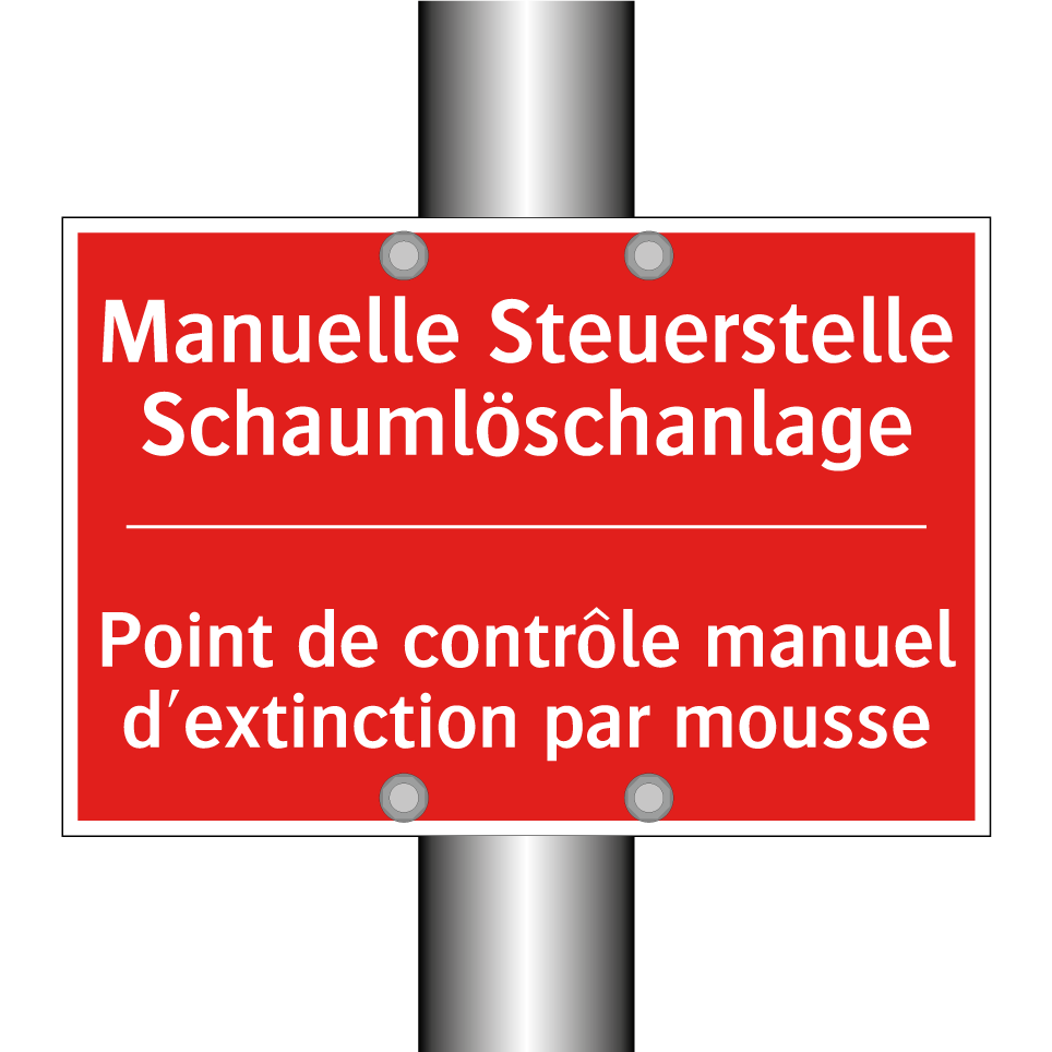 Manuelle Steuerstelle Schaumlöschanlage /.../ - Point de contrôle manuel d'extinction  /.../