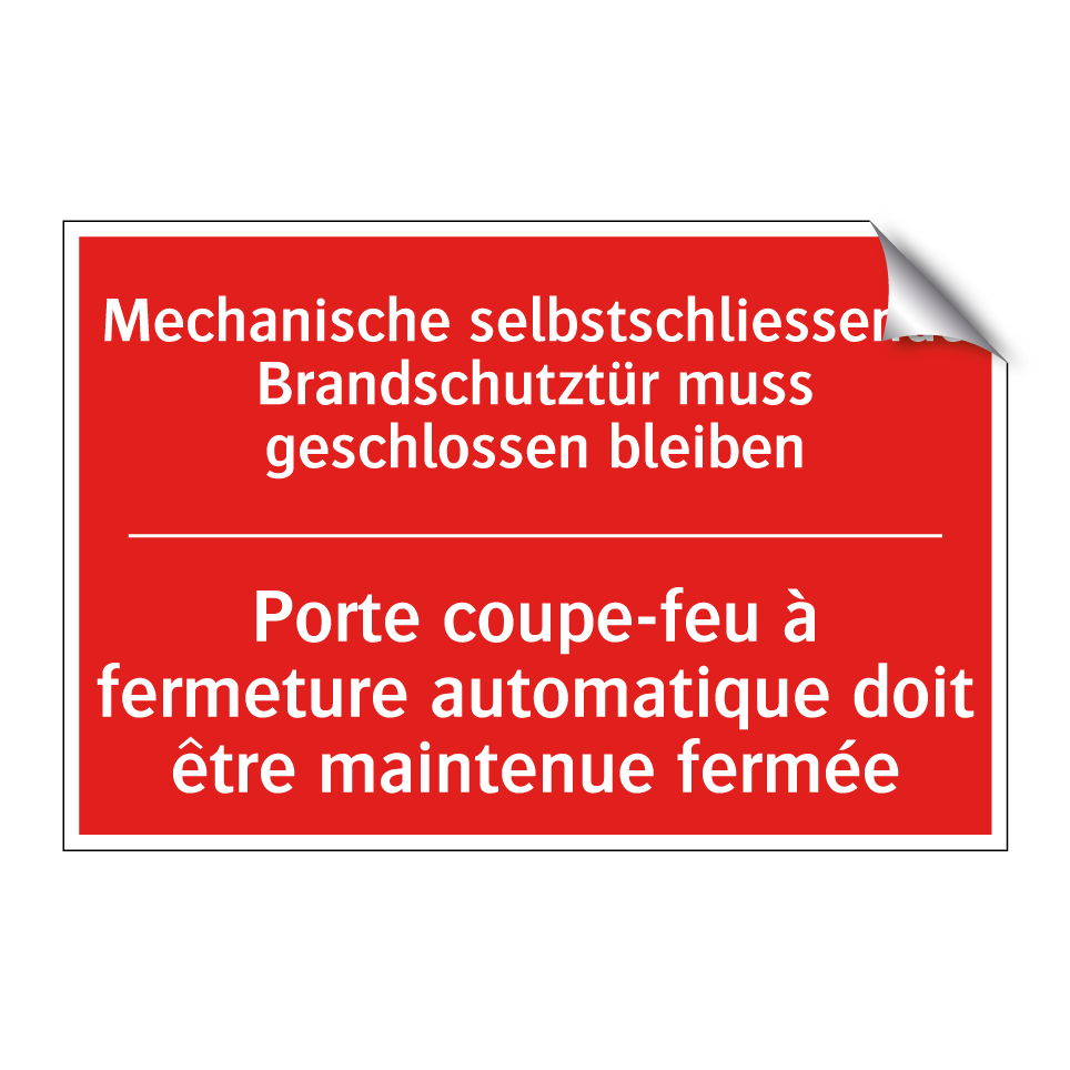 Mechanische selbstschließende  /.../ - Porte coupe-feu à fermeture automatique  /.../