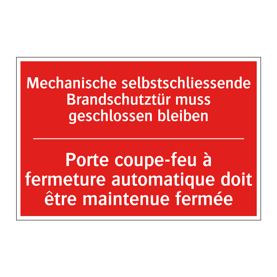 Mechanische selbstschließende  /.../ - Porte coupe-feu à fermeture automatique  /.../