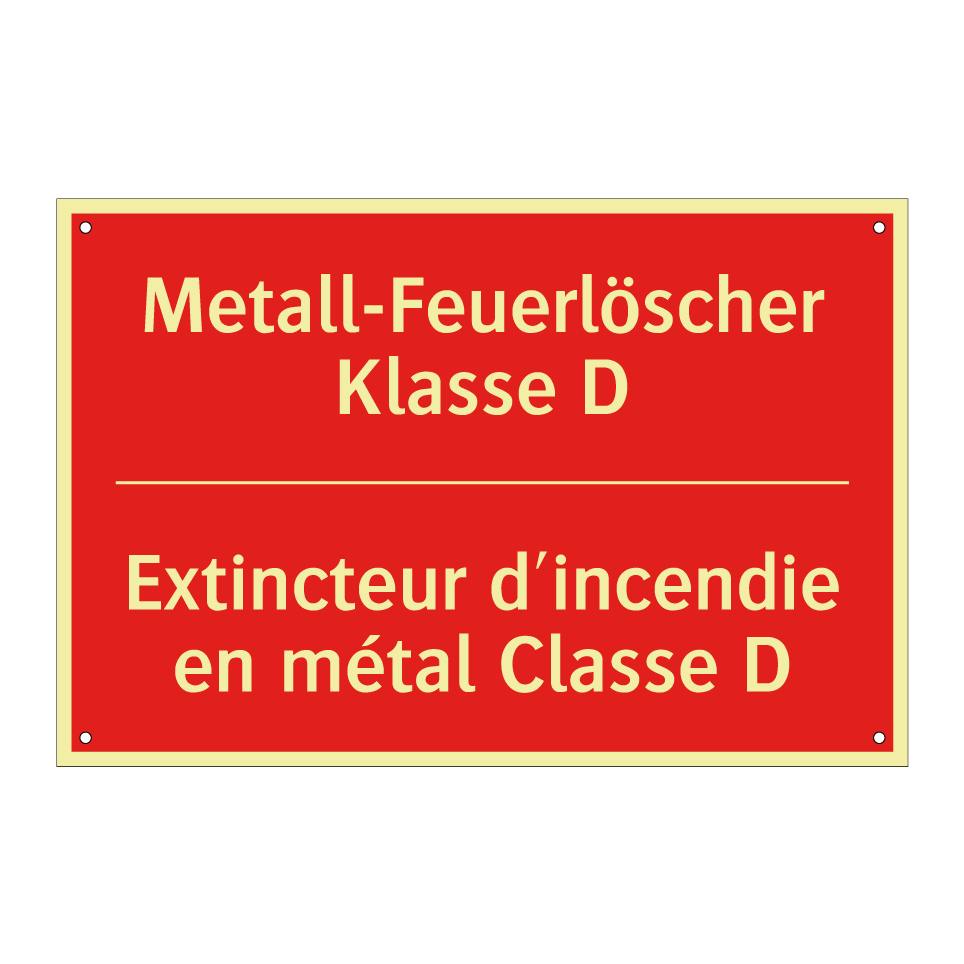 Metall-Feuerlöscher Klasse D - Extincteur d'incendie en métal  /.../