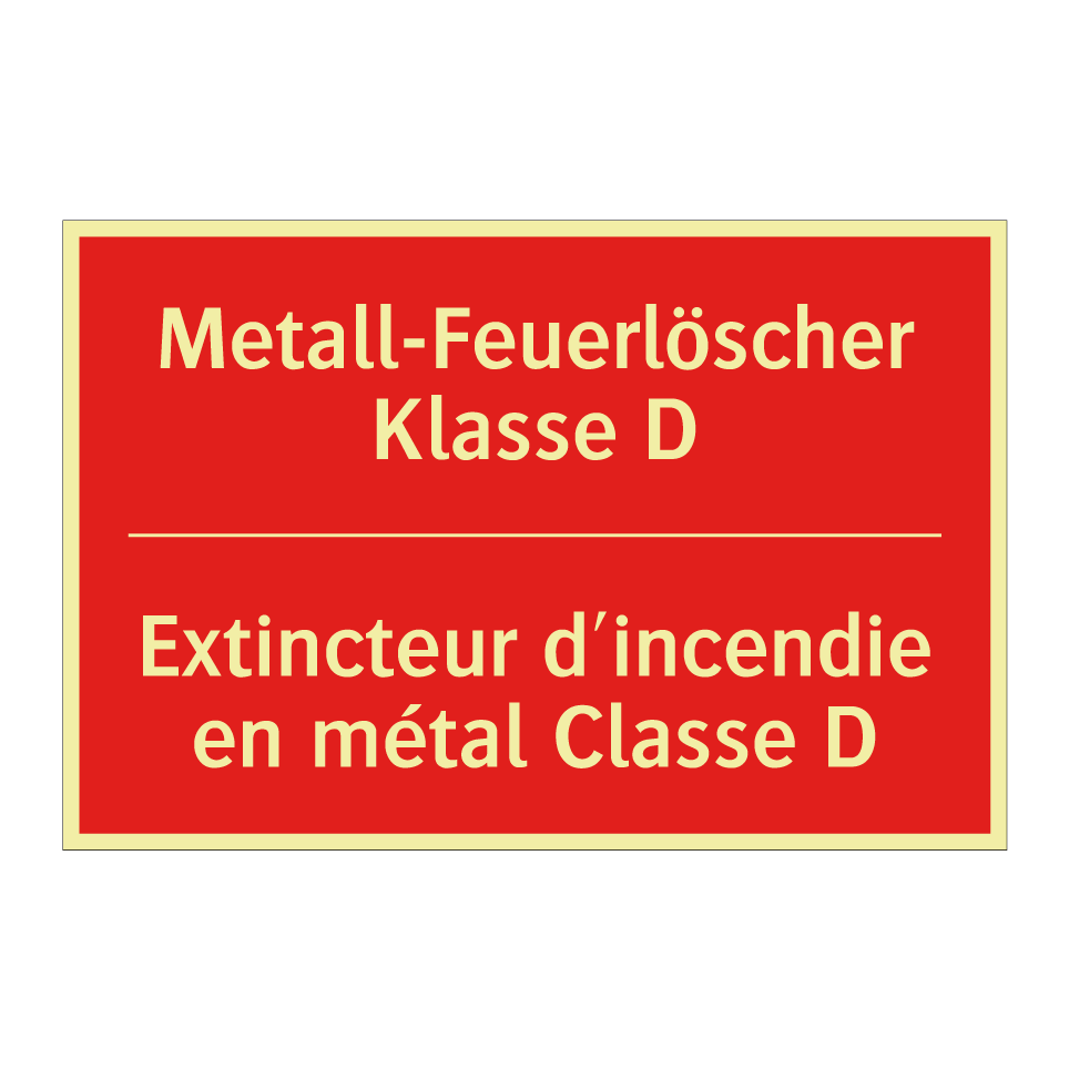Metall-Feuerlöscher Klasse D - Extincteur d'incendie en métal  /.../