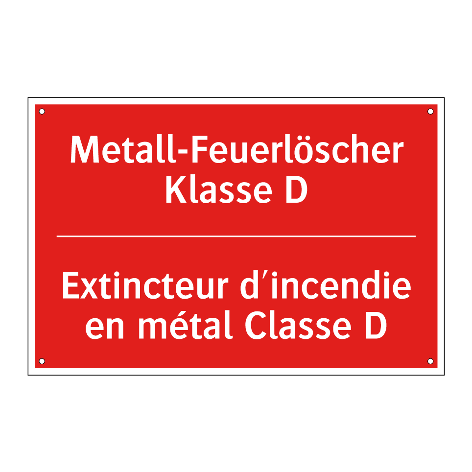 Metall-Feuerlöscher Klasse D - Extincteur d'incendie en métal  /.../