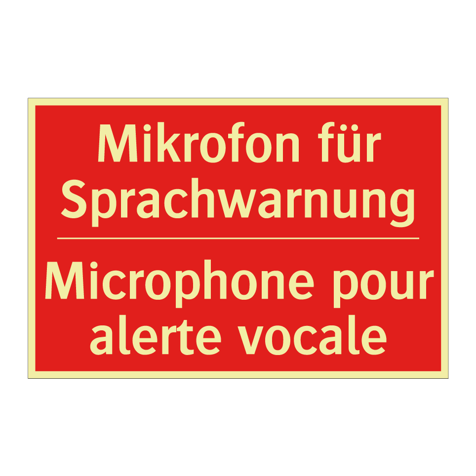 Mikrofon für Sprachwarnung - Microphone pour alerte vocale