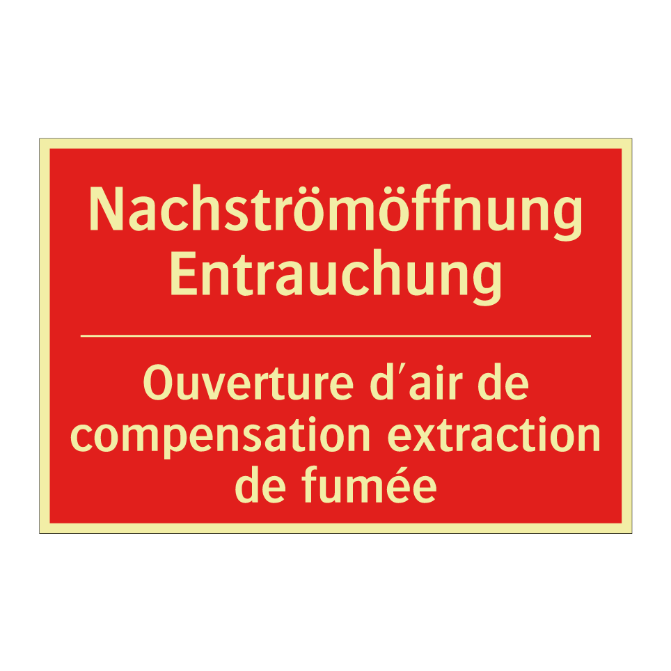 Nachströmöffnung Entrauchung - Ouverture d'air de compensation  /.../